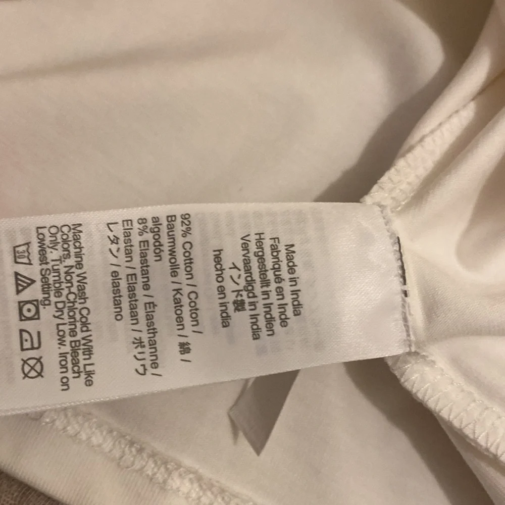 J. Crew Squareneck cap-sleeve top in stretch cotton blend Style CA528 . New. XL